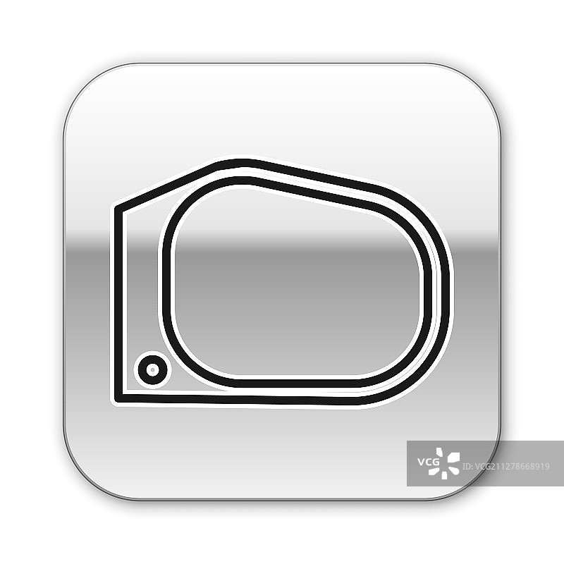 黑线车镜图标孤立在白色图片素材