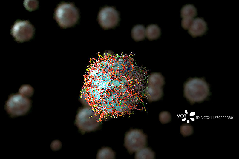 冠状病毒，三维图形图片素材
