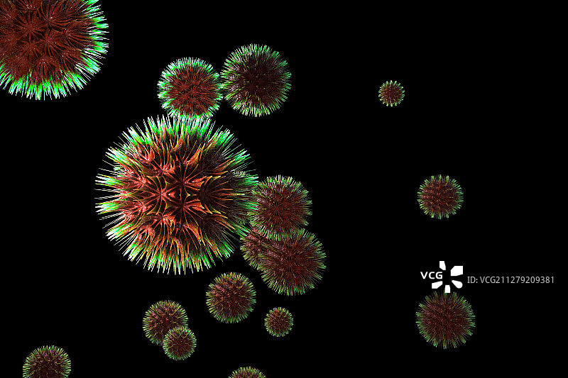 冠状病毒，三维图形图片素材