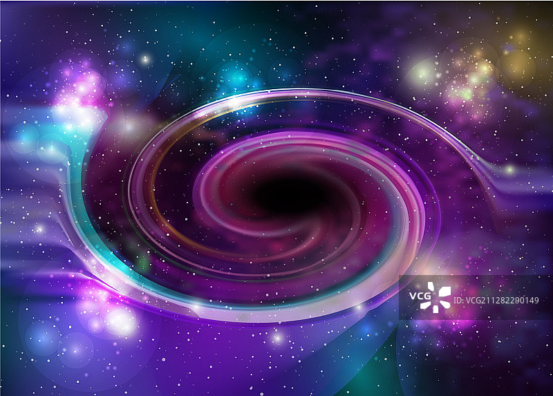 黑洞螺旋星系空间星云图片素材
