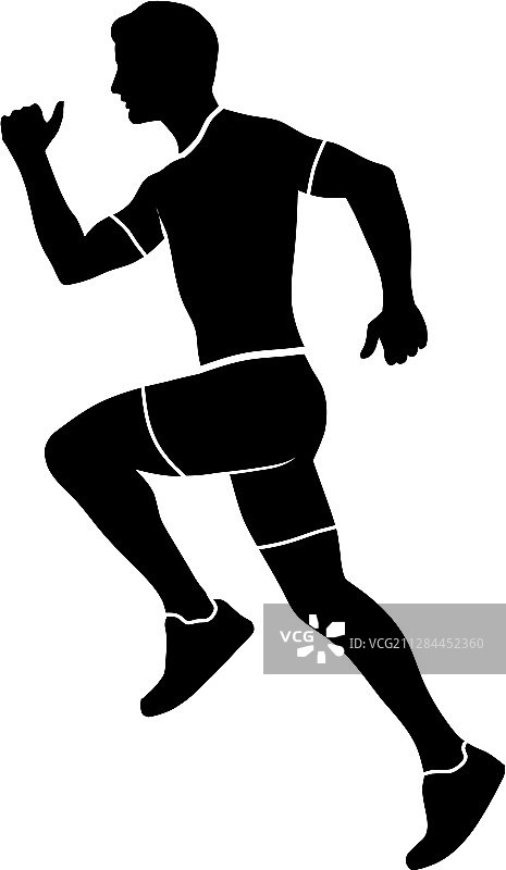 跑步男子剪影的比赛图片素材