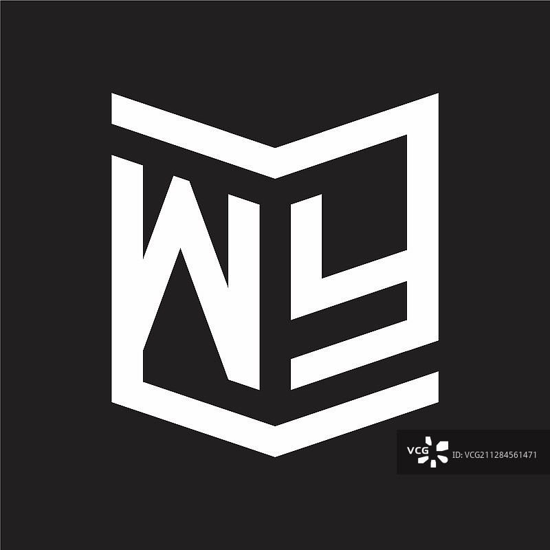 Wy标志会徽与盾形图案风格设计图片素材