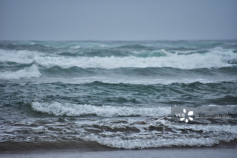 海景与海浪在海，普林斯维尔，美国图片素材