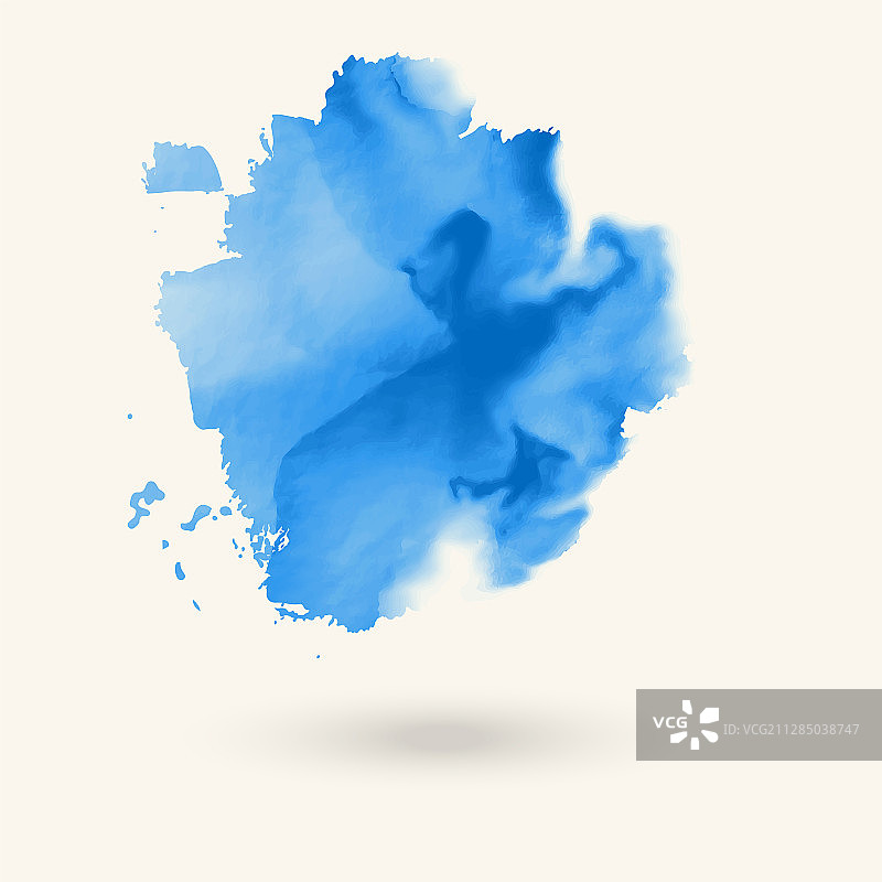 抽象的蓝色水彩元素的网页设计图片素材