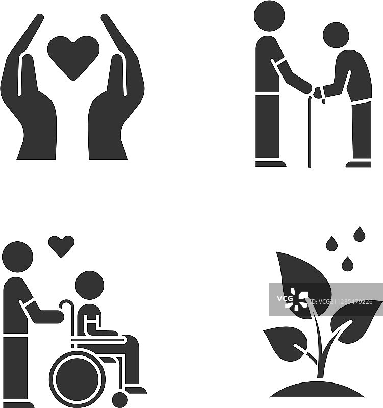 志愿字形图标设置慈善项目图片素材