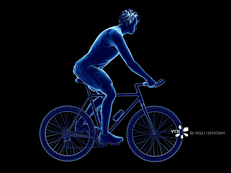 骑自行车的人的插图图片素材