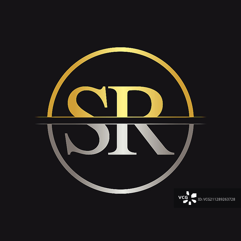 logo设计模板首字母sr字母图片素材