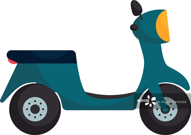 孤立的摩托车平面风格图标图片素材