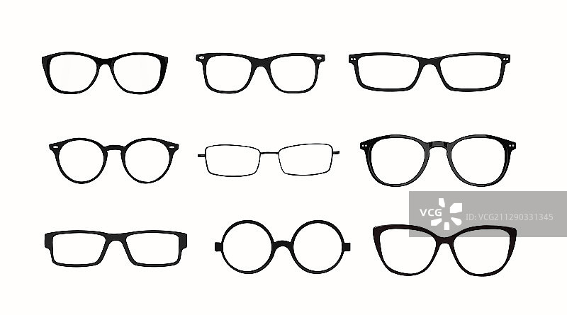 设置不同的眼镜图片素材