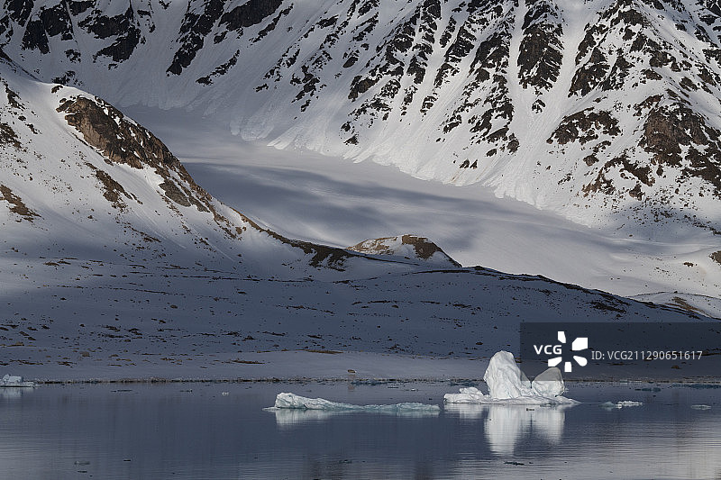 浮冰，斯瓦尔巴特群岛，斯匹茨卑尔根群岛，北极挪威图片素材