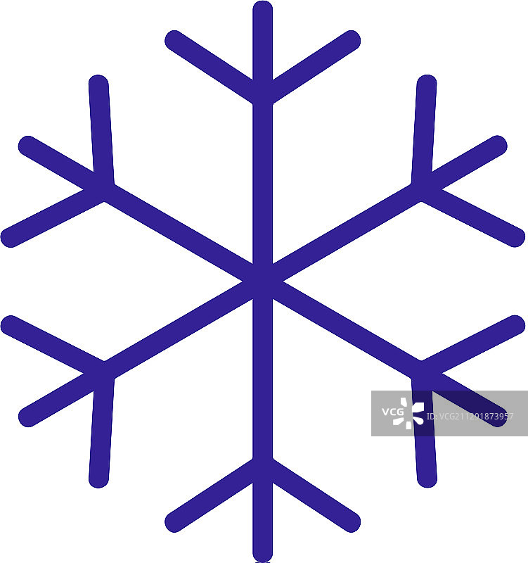 雪花图标孤立轮廓符号图片素材