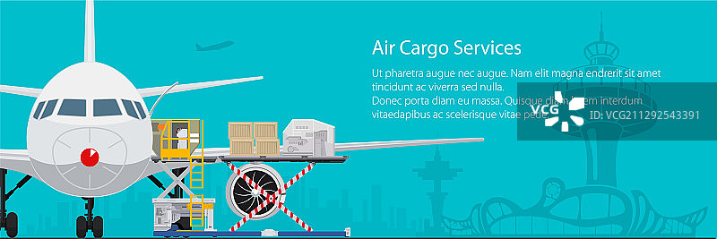 横幅空运货物服务和货运图片素材