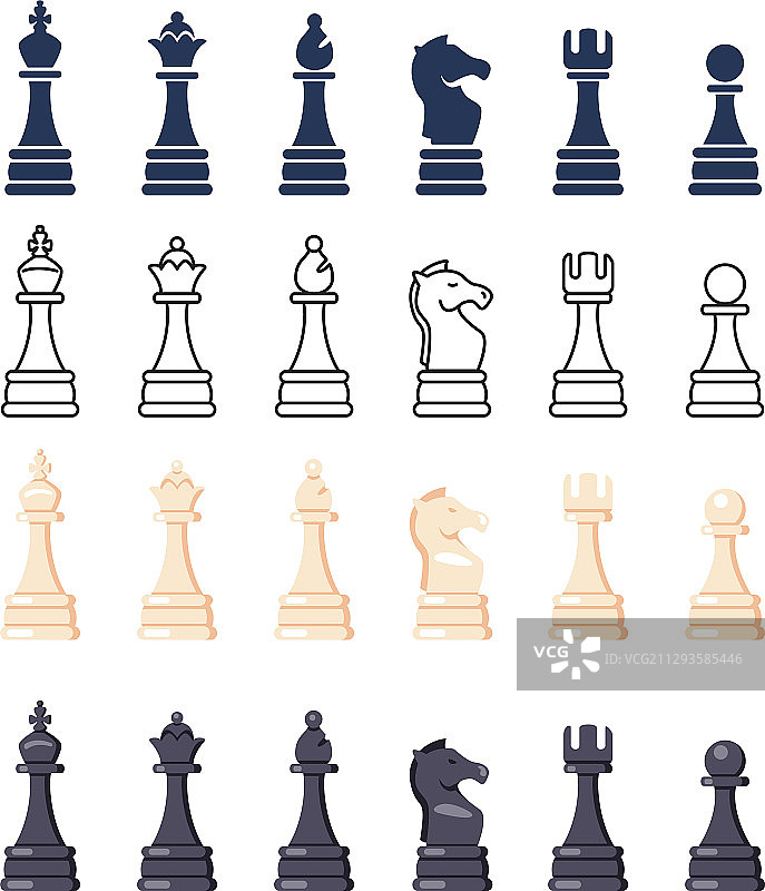 集国际象棋图标图片素材