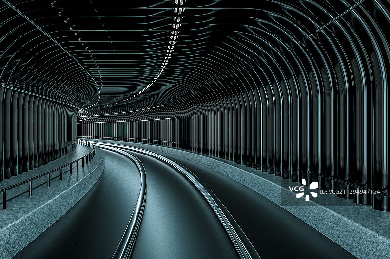 隧道内部，三维图形图片素材