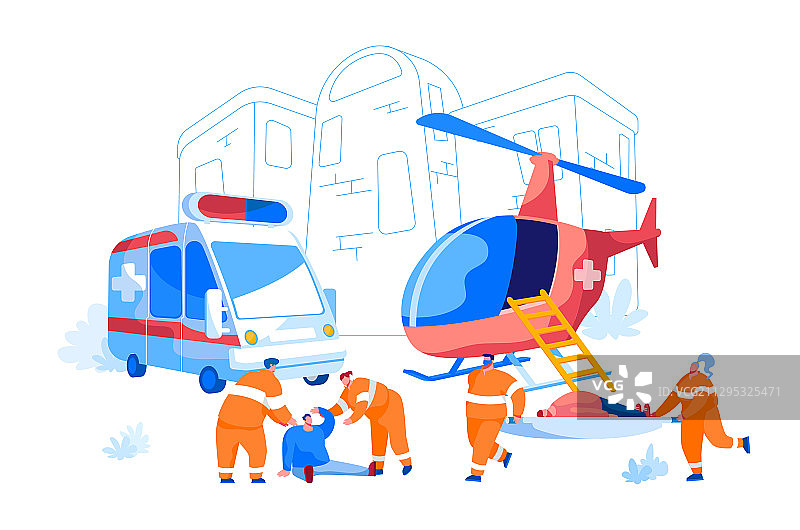 空中救援服务和图片素材