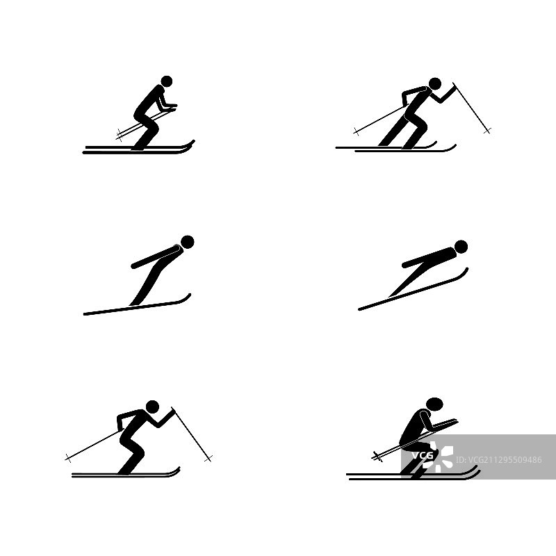 运动滑雪场所安全跳跃标志图片素材