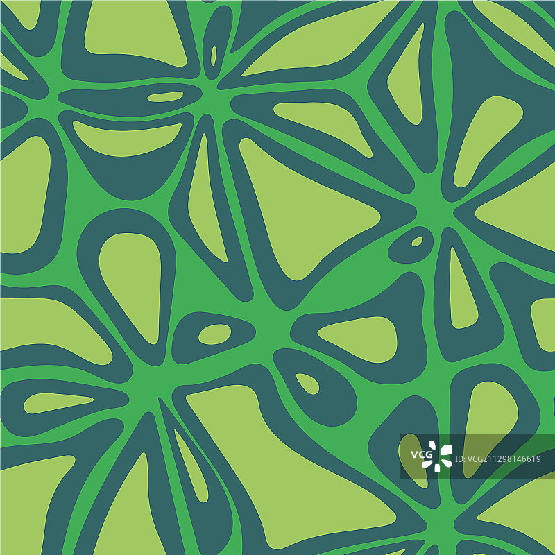 绿色抽象形状无缝图案花式图片素材