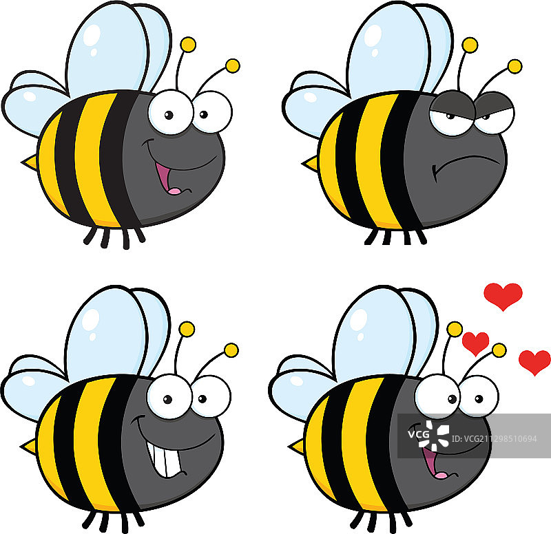 蜜蜂卡通人物集2集图片素材