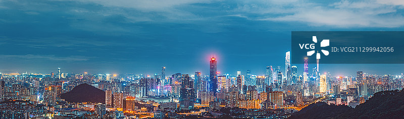 广州CBD金融区夜景全景图片素材