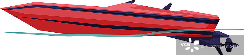 现代汽艇或快艇将水机动化图片素材
