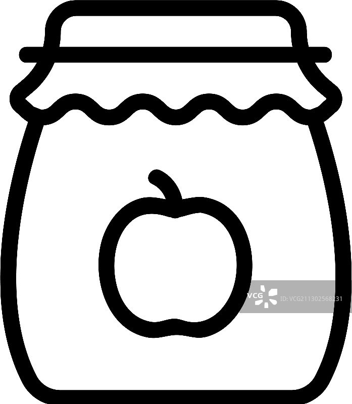罐头苹果酱图标轮廓图片素材