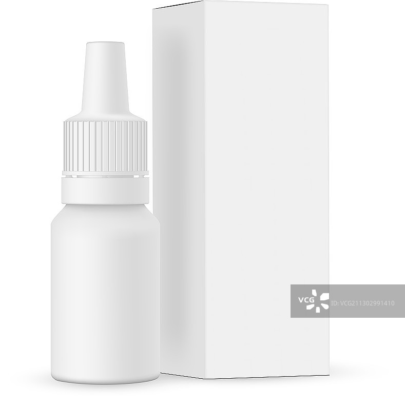 鼻滴模型电子液体瓶与盒子图片素材
