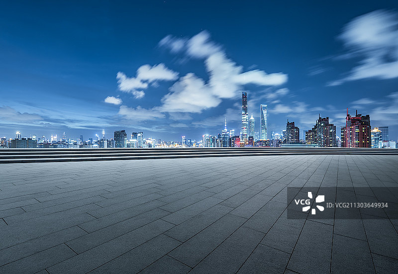 上海城市道路平台图片素材