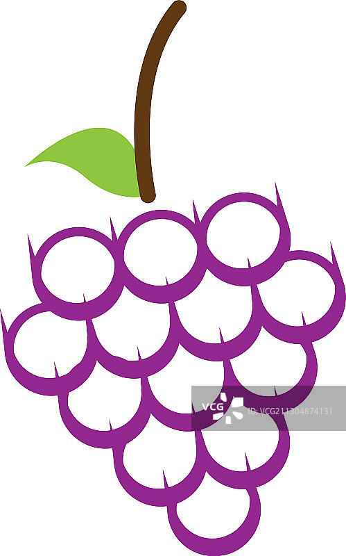 葡萄水果图形设计模板孤立图片素材