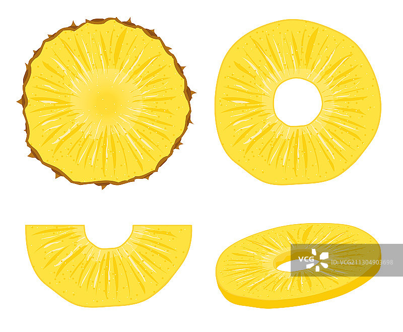 菠萝切片水果图片素材