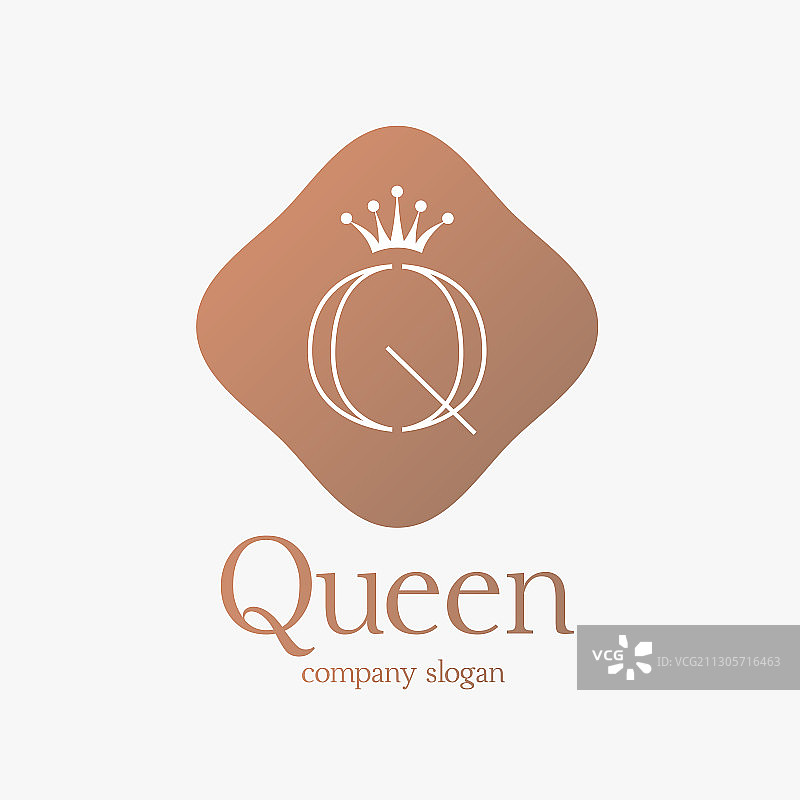 标志设计字母q概念为奢侈品商务图片素材
