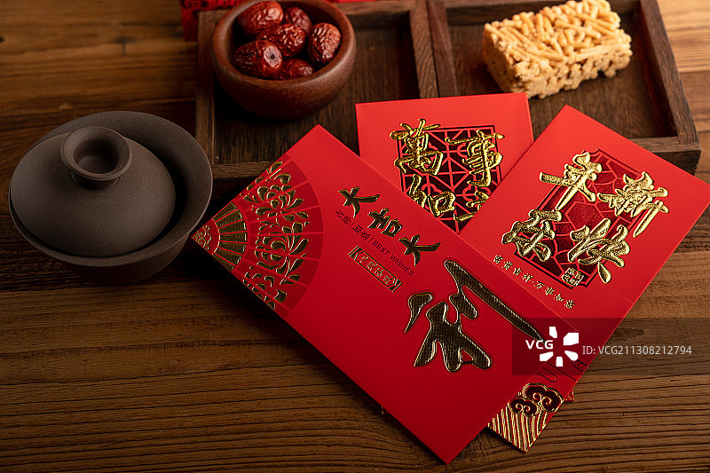 红色背景春节新春红包背景素材图片素材
