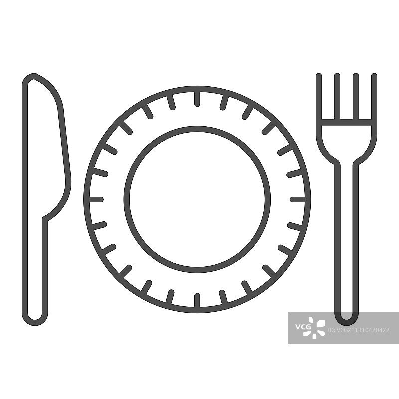 塑料一次性餐具细线图标图片素材
