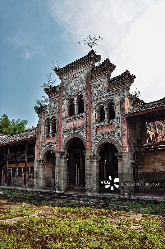 四川宜宾玄义玫瑰教堂 被遗弃的乡村修道院图片素材