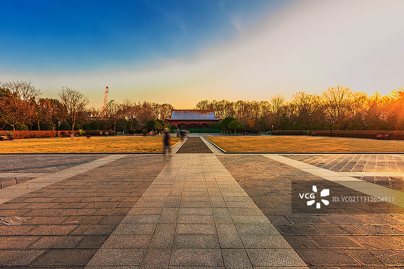 落日前的明故宫遗址公园（南京）图片素材