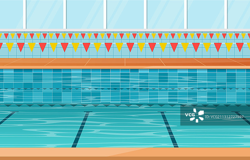 游泳池暑假健康运动卡通图片素材