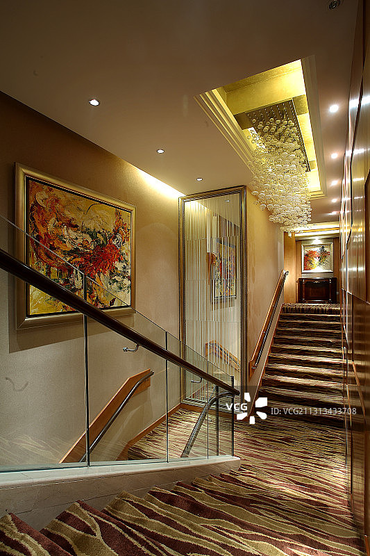 星级酒店走廊步梯图片素材