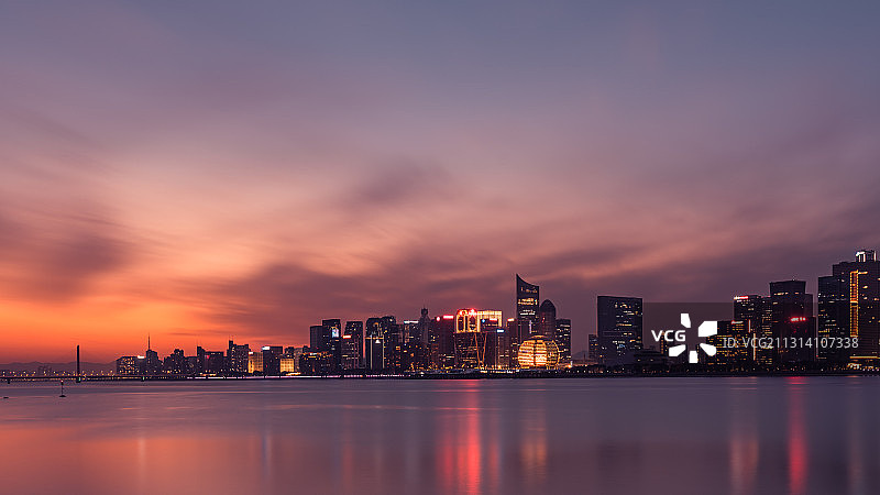 杭州城市天际线图片素材