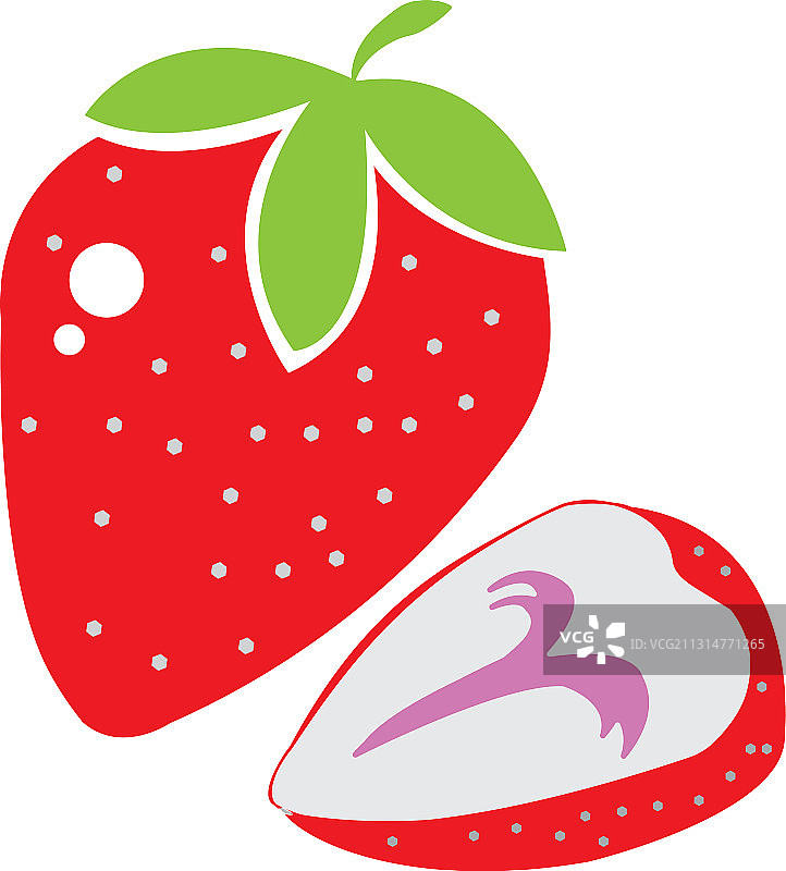 草莓图标彩色设计图片素材