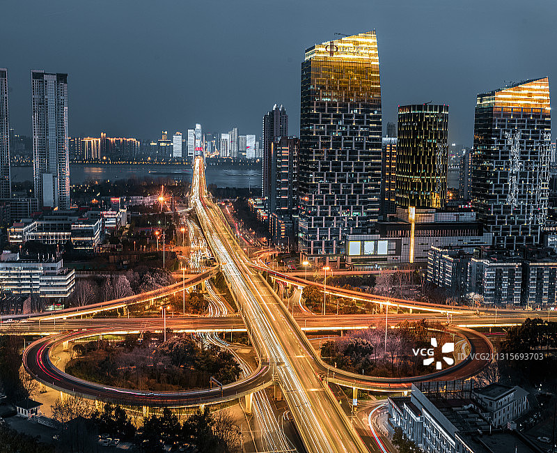 武汉夜景城市风光图片素材