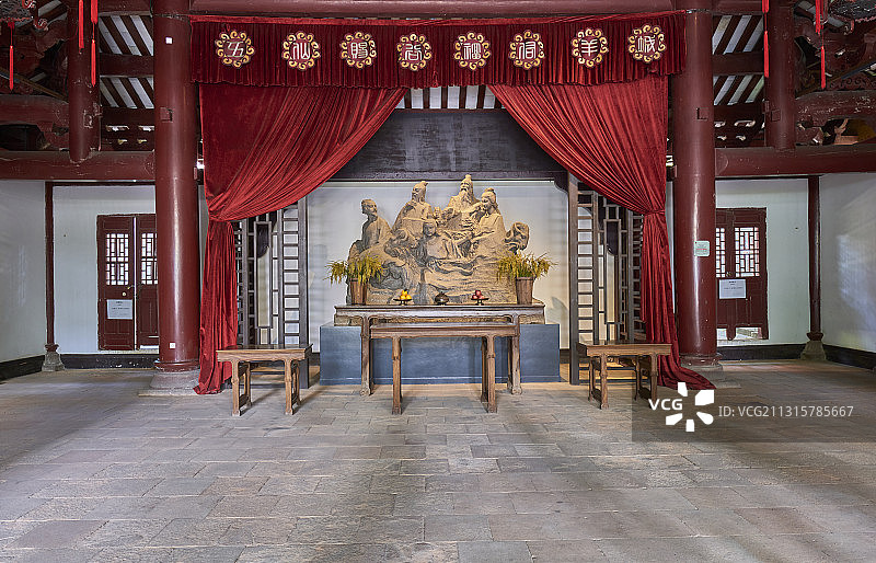 中国广州五仙观古人雕像图片素材