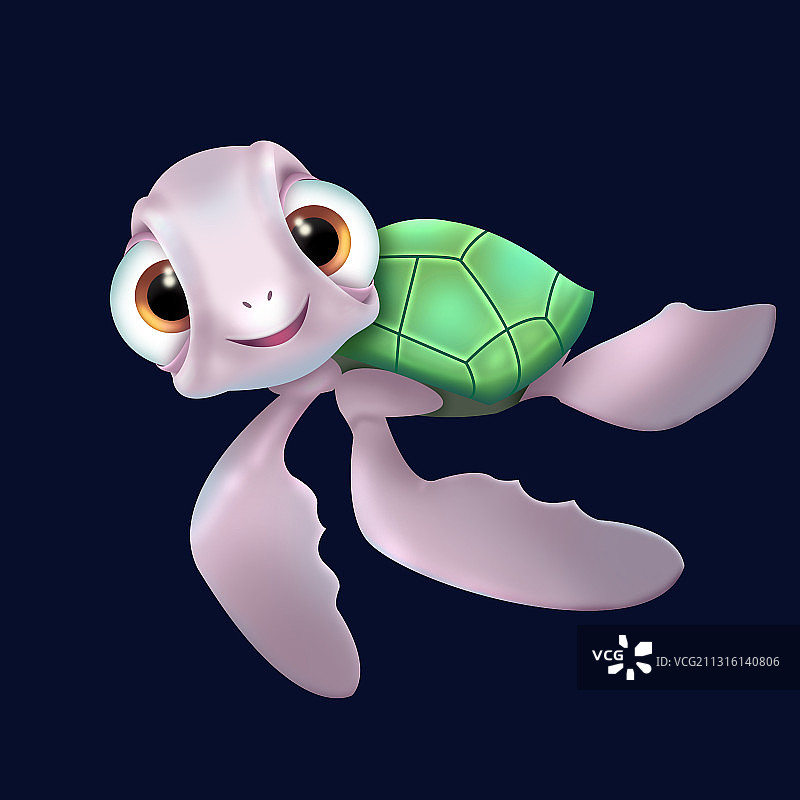插画海洋生物海龟图片素材