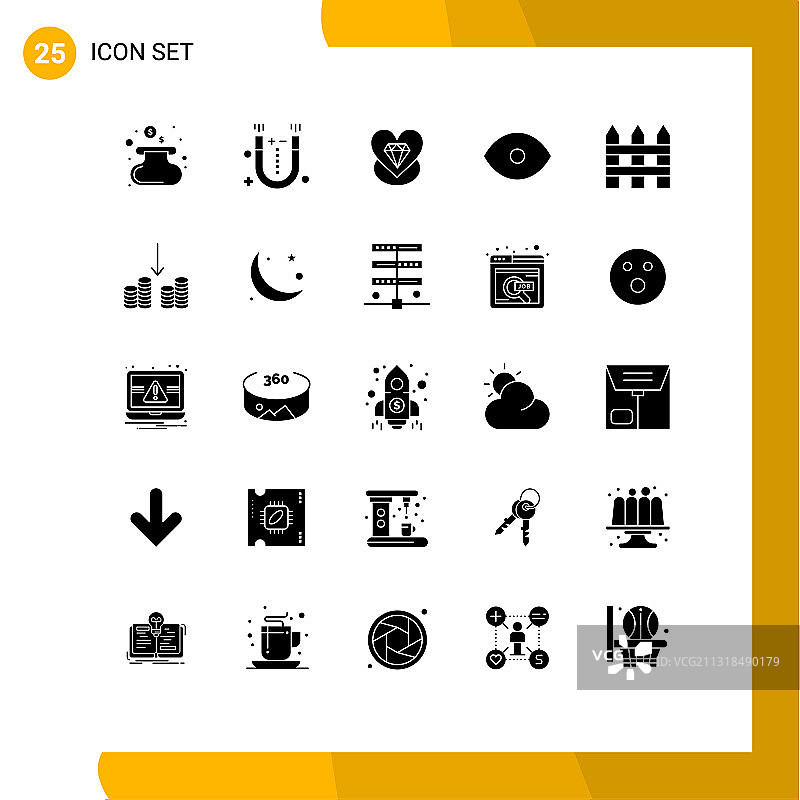 现代集25个立体象形文字之图片素材