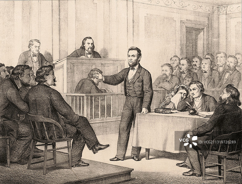 律师亚伯·林肯(1857年图片素材
