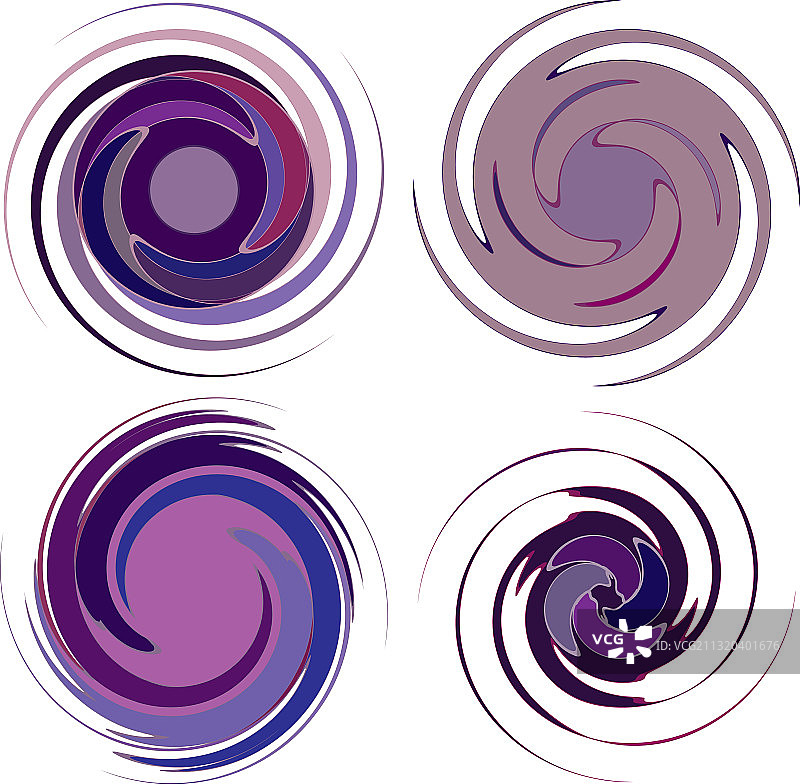 单色抽象螺旋、旋、旋和旋涡图片素材