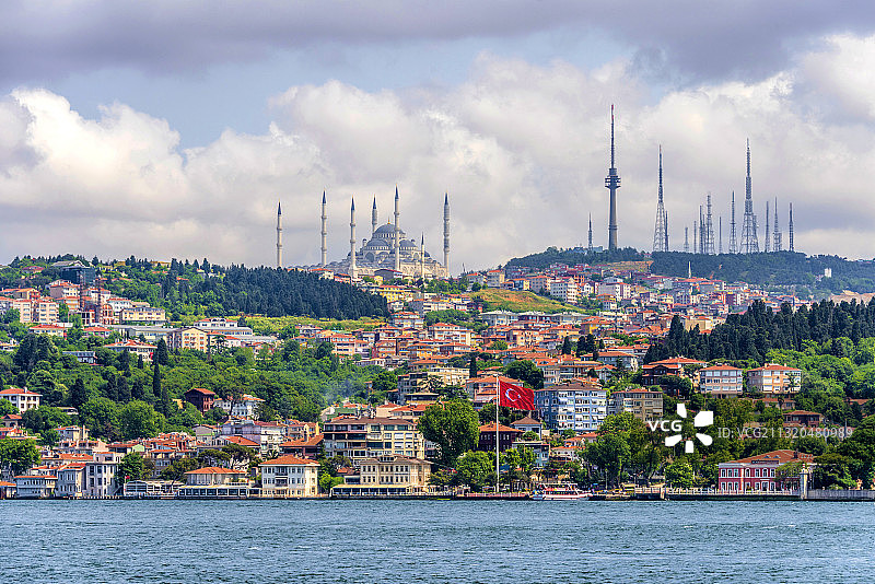 土耳其伊斯坦布尔博斯普鲁斯海峡图片素材