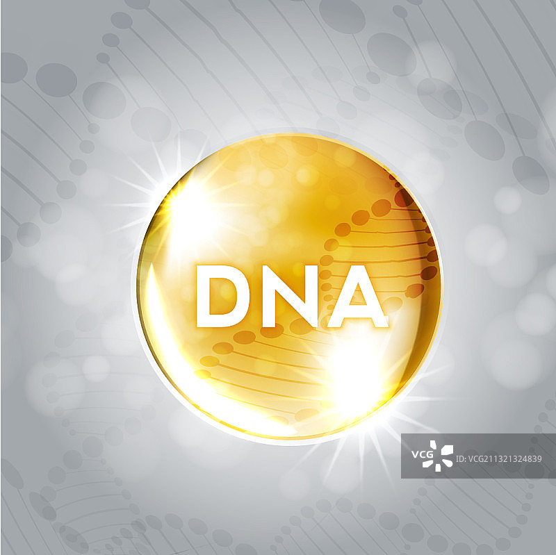 科学黄球与DNA分子图片素材