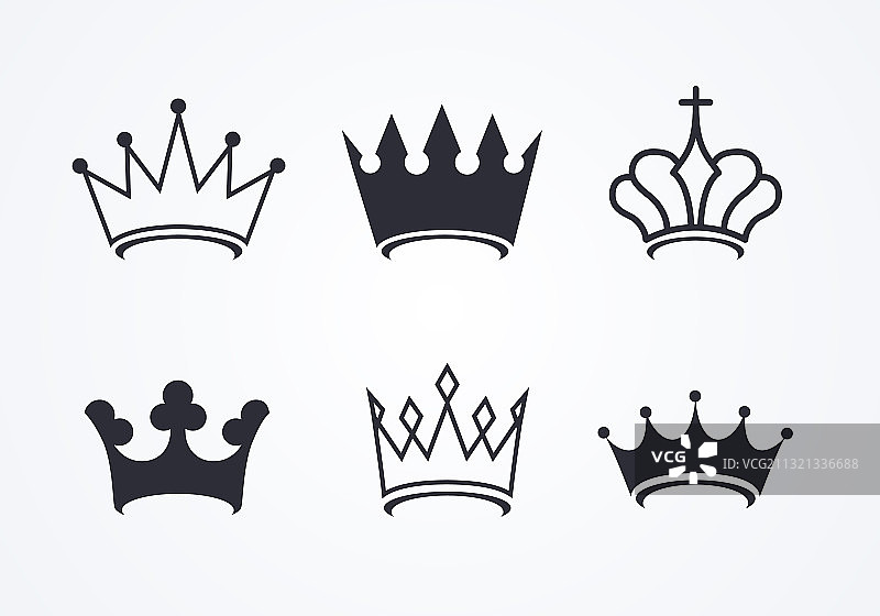 皇冠图标集合不同的皇冠图片素材