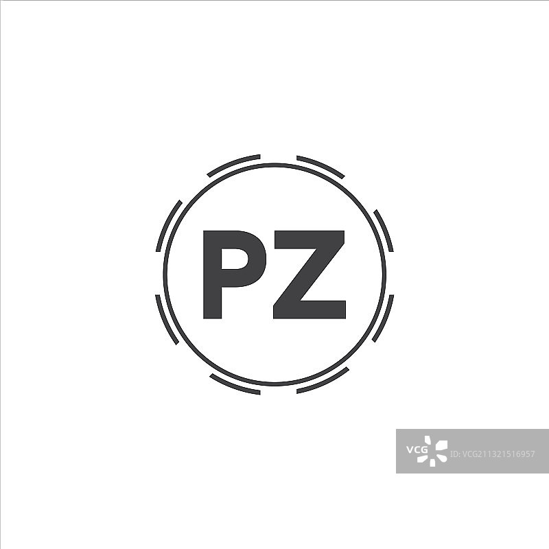 pz联合字母标志设计图片素材