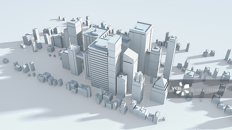 科技城市天际线三维图形图片素材