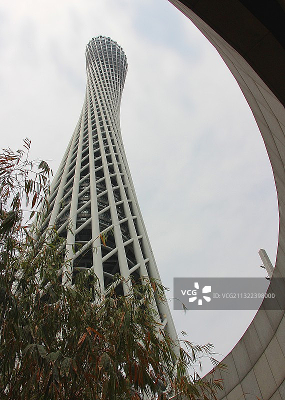 创多项世界之最的广州市地标工程“广州塔”图片素材